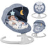 Baby Swing for Infants - Motorized Swing with Music Speaker and Remote Control - 10 Lullabies - Black