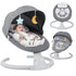 Baby Swing for Infants - Motorized Swing with Music Speaker and Remote Control - 10 Lullabies - Black