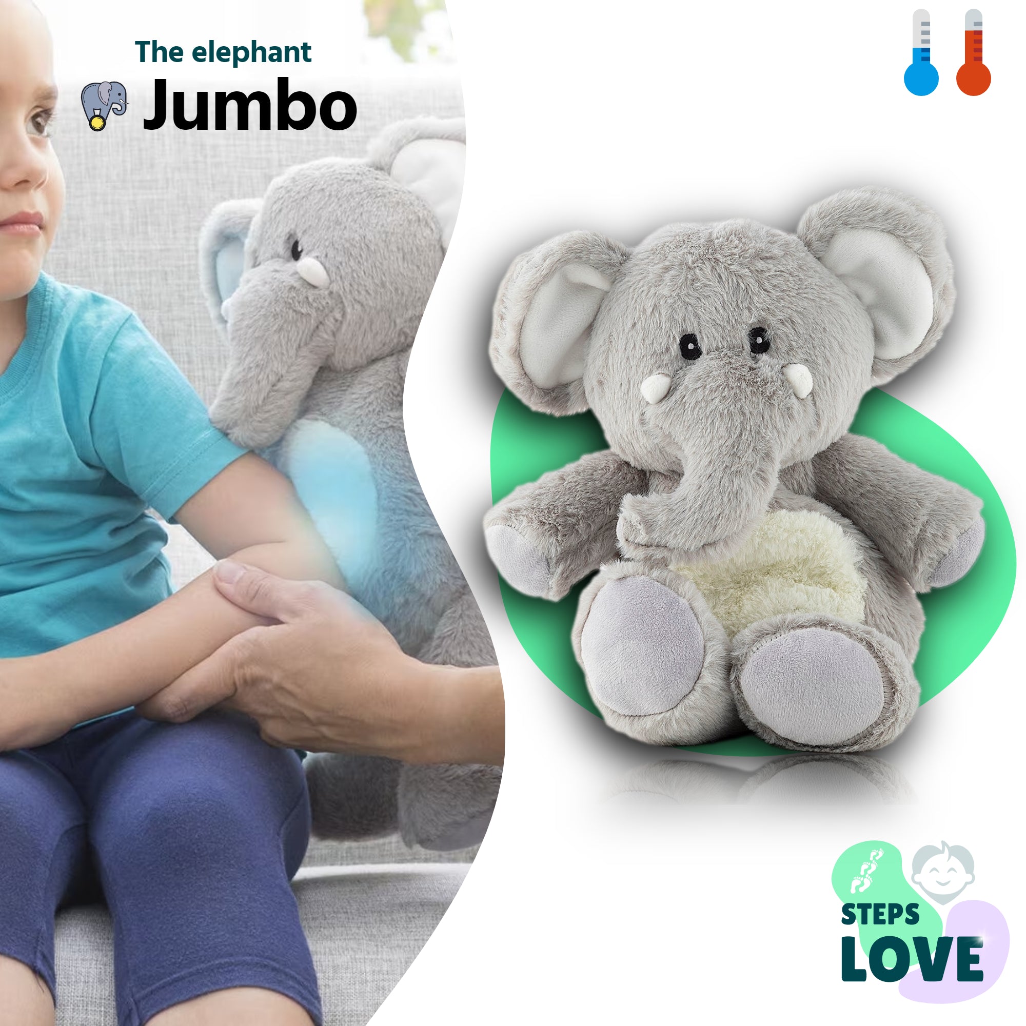 Shepherd & Jumbo / Warm-Cold Cuddly Toy